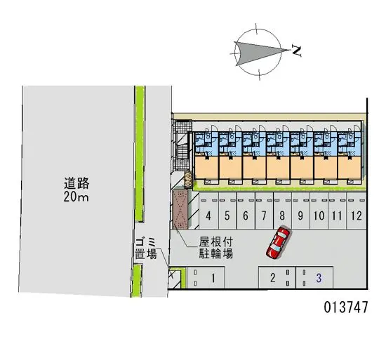 ★手数料０円★伊勢崎市連取町　月極駐車場（LP）